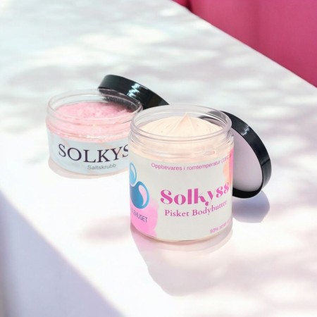 Solkyss (Saltskrubb & Pisket bodybutter)